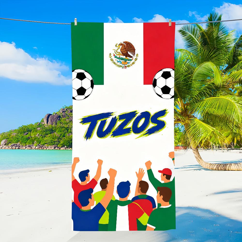 Mexican Fans Towel Beach Oversized Soft Ultra Absorbent Quick Drying Large Pool Travel Camping Bathroom
