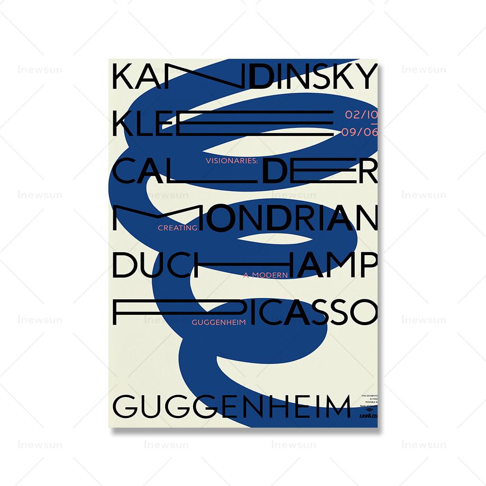 

Галерея печати Баухаус Настенное искусство Геометрический круг Точка Плакат Абстракция Синий Декор Выставка Плакат Современная идея подарка Фрески на холсте 21x30cm No Framed