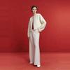 ELLE French Style Sheepskin Wool Oversized Fashion Design Casual Versatile Long Sleeve Woolen Top Cropped Jacket Women jackets EF63143