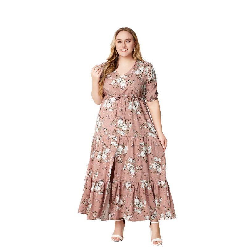 Summer Women's Dress Plus Size Bohemian Printed Loose Dresses