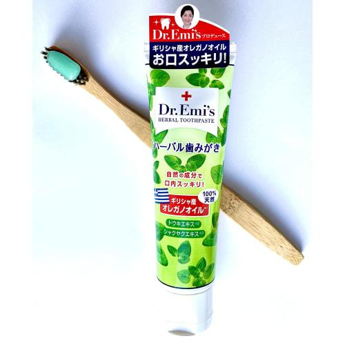 

Dr. Emi s Herbal Toothpaste, Oregano, Greek Oregano Oil, Natural Herbs, Tongue Cleaner, 85g