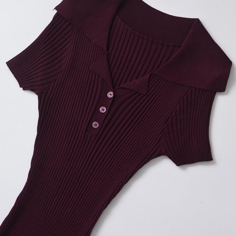 Kaslead New Arrival Women's Clothing Fashion Style Fashion Simple and Thin Rib Knitting Length Dress 3471104