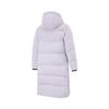 Li Ning Hot Pot Down Series Water-Resistant Hooded Casual Versatile Letter Dopamine Long Winter Down Jacket Women Outerwear Sea-Salt-Purple AYMU242-3