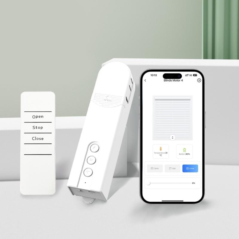 1 Set Intelligent Home Motorized Curtain Motor Voice Control Compatibility Noise Reduction Energy Efficient Design