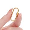 5Pcs Stainless Steel Gold U Shape Screw Locking Carabiner Clasp Connector DIY Necklace Bracelet Keychain Jewelry Making Supplies