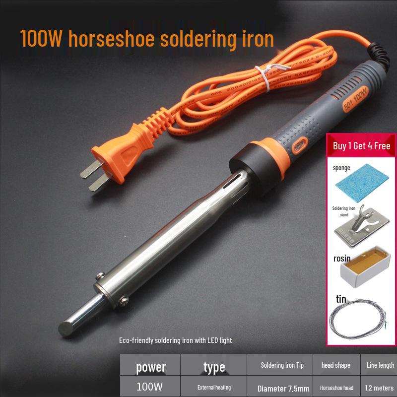 Eco-Friendly Industrial Grade Soldering Iron with Light, 80/100/150W Hot Stamping External Heating and Knife Tip