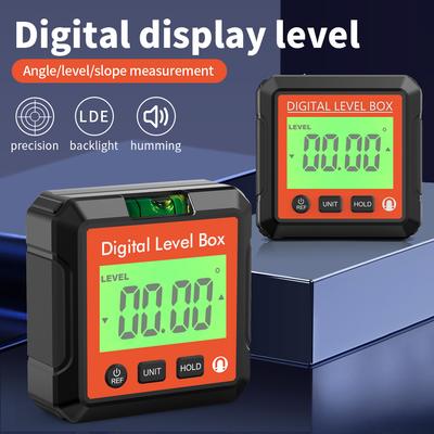 360 Degree Digital Angle Finder Magnetic Based Level Box Protractor Bevel Ruler Gauge Mini Inclinometer for Home Decoration
