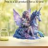 Fairy Tale Flower Fairy & Unicorn 2D Acrylic Ornament for Home Decor