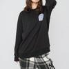MLB New York Yankees Sweatshirts Unisex Black Crew Neck Moderate Regular 3AMTL0414-50BKS