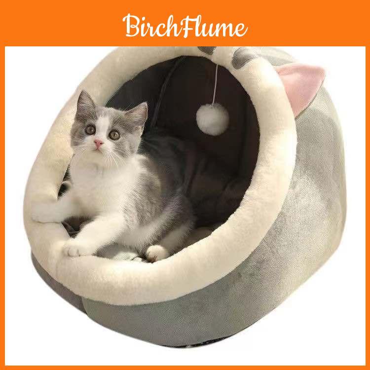 English Short Hair Cat Bed With Warm Pp Cotton For All Season Comfort