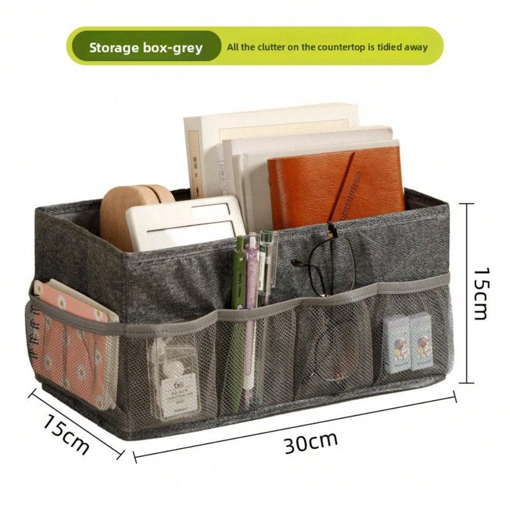 Foldable baffle storage box Home desktop multi-layer finishing box Dormitory portable storage box