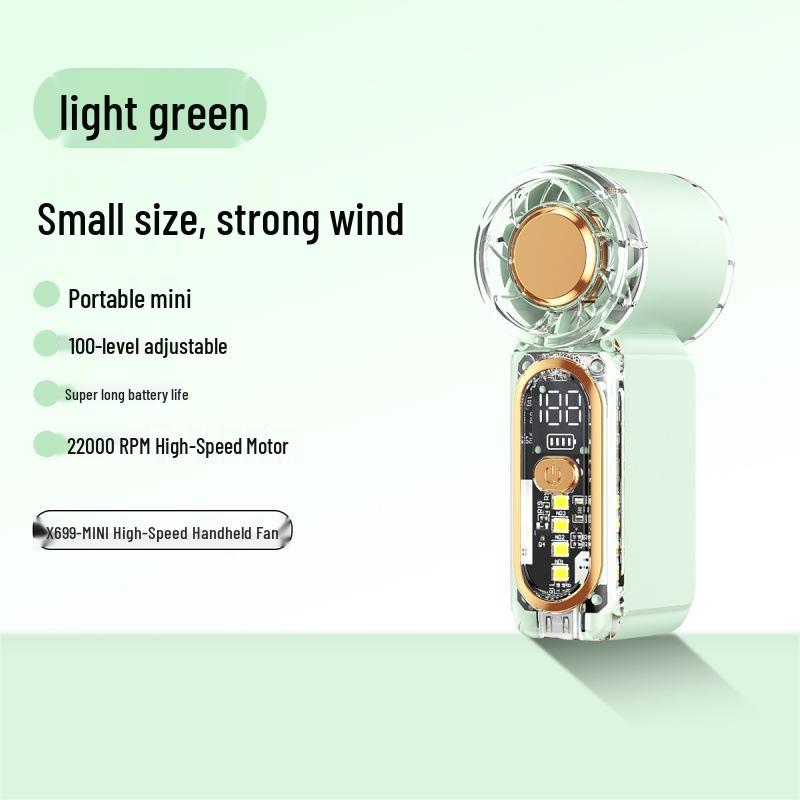 X699 High-Speed Mini Handheld Fan - USB Rechargeable, Strong Wind, Portable Pocket Size See Details