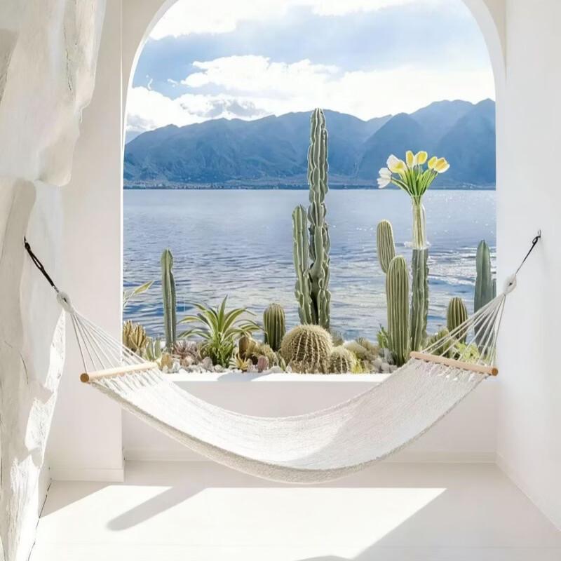 Cotton Mesh Tassel Hammock