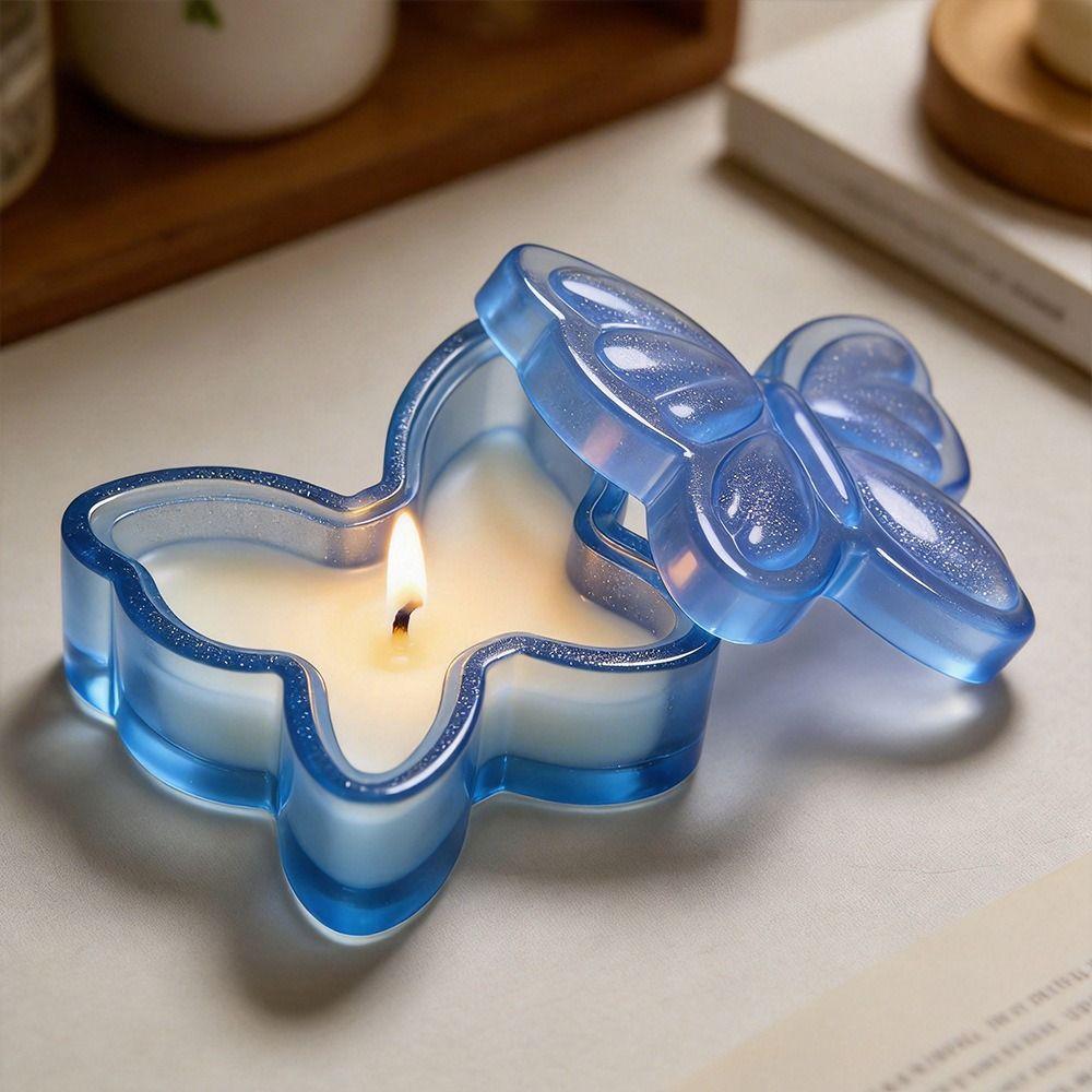 Creative Bowknot Aromatherapy Candle Mold Butterfly 3D Silicone Mold Reusable DIY Storage Tray Plaster Mold Home Decor