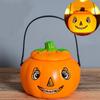 Handheld Halloween Pumpkin Lantern Trick or Treat Halloween Candy Can Pumpkin Bucket  Kindergarten