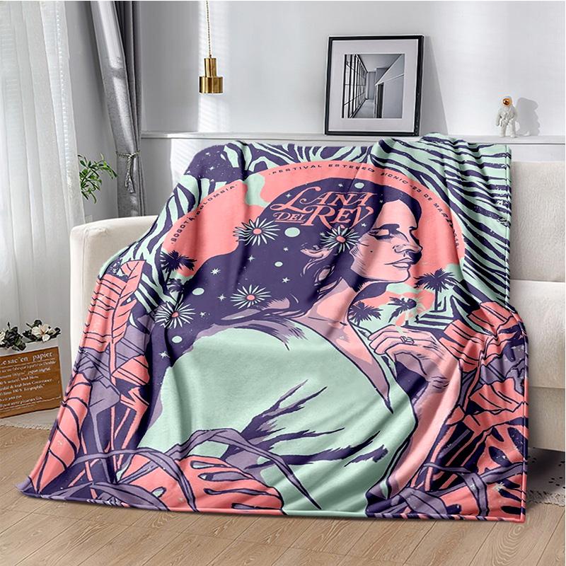 Lana Del Rey Sängerin Lizzy Grant HD Decke, Weiche Überwurfdecke für Zuhause Schlafzimmer Bett Sofa Picknick Reise Büro Abdeckdecke Kinder