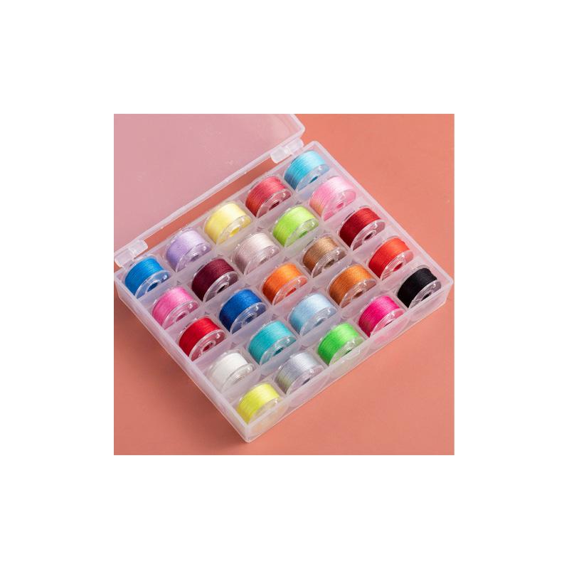 25/36Pcs Sewing Machine Bobbins Threads with Storage Box Multicolor Thread Spool (Random Color) Sewing Machine Accessories Tool