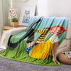 1PC Pippi Longstocking Print Flannel Blanket, High Quality All Seasons, Home Decor, Warmth and Comfort, Perfect for Christmas Gifts