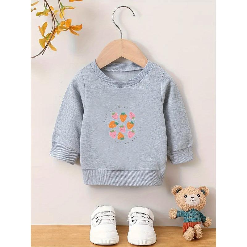 European sizes Unique and Innovative Printed Pattern, Comfortable and Simple Spring and Autumn Baby Thin Versatile Round Neck Hoodie for Baby Kids