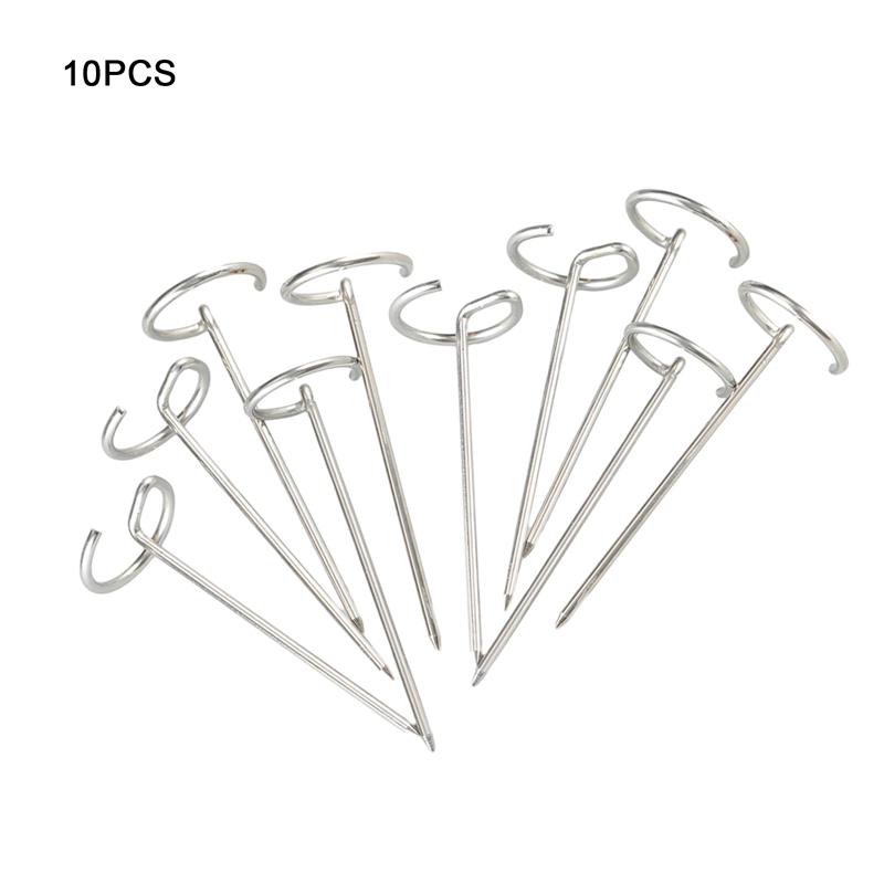 10pc BBQ Skewers For Grilling Stainless Steel Grilling Skewers Stick Heat Resistant Metal Kebab Tool Barbecue Skewer Shish Kabob