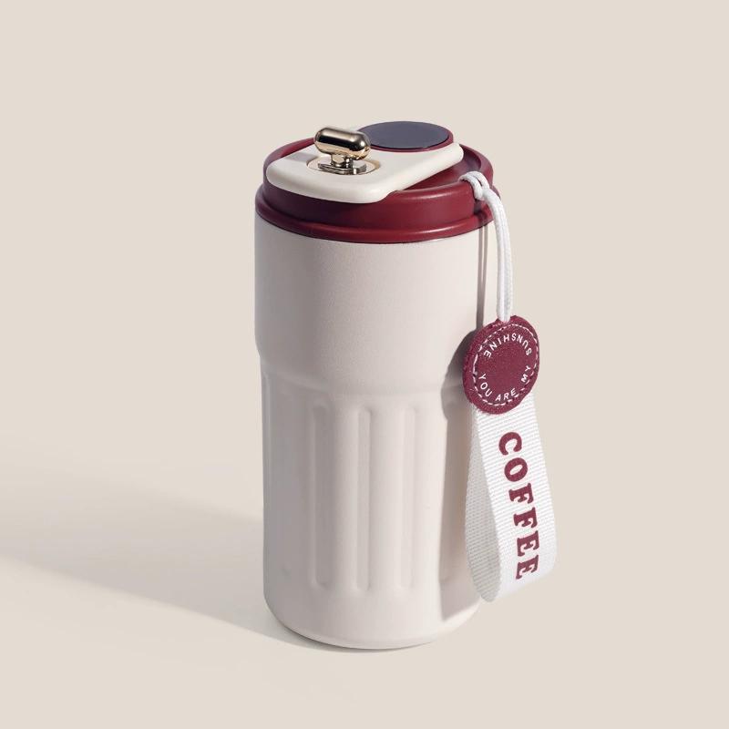 

Умный светодиодный дисплей температуры Изолированный кофейный тамблер Кружка для путешествий из нержавеющей стали для горячих и холодных напитков Портативная вакуумная чашка с цифровым термометром красный