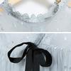 YUBAOBEI Girls Sleeveless Lace Dress Gray Princess Clothing  Big Girls Tulle Embroidery Bow Teenage  Frocks