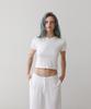Le Basis Needlework Crop T-Shirt White
