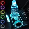 Universal 7 Colors Car Coasters Cup Holder Anti-Slip Mat LED Light Mats Bottle Light Sensor Atmosphere Interior Accessories