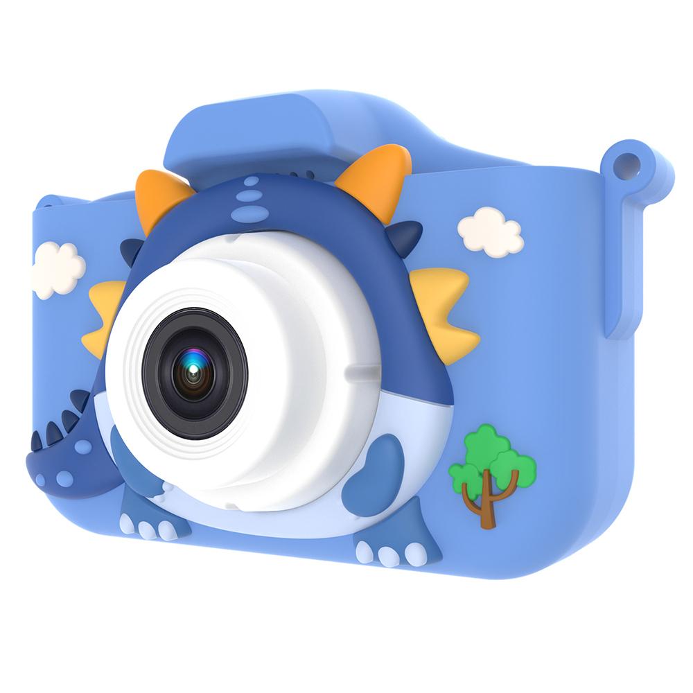 

X12S Kids Camera 2.0 Inch IPS Screen Cartoon Dragon Video Recorder Cam,32G TF Card+Card Reader (CE Certified) Blue