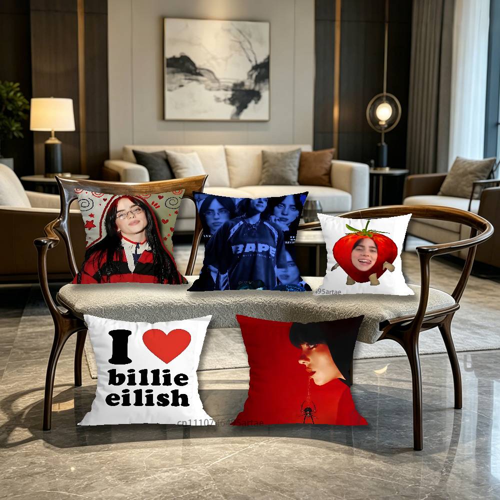 HIT ME HARD AND SOFT Billie Eilish Pillow for Sofa Seat Chair DecorativeModern Home Decor Print Throw Cushion