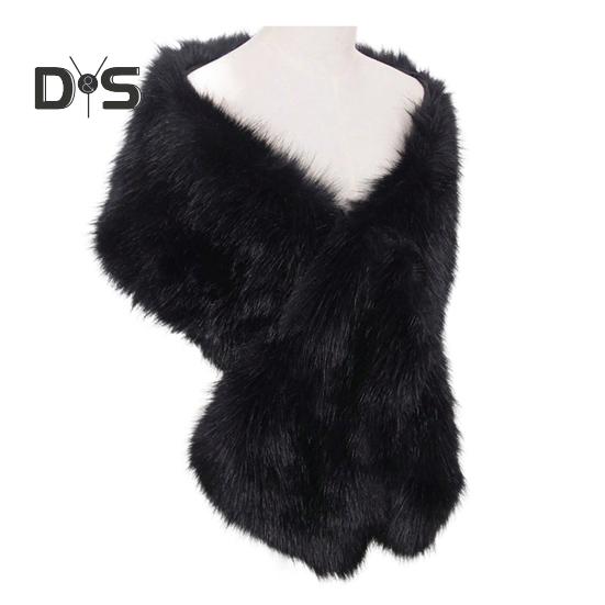 Kleid Schal Weich Strukturiert Plüsch Warm Schal Abendkleid Cheongsam Weiß Plüsch Herbst Winter Schal Wrap