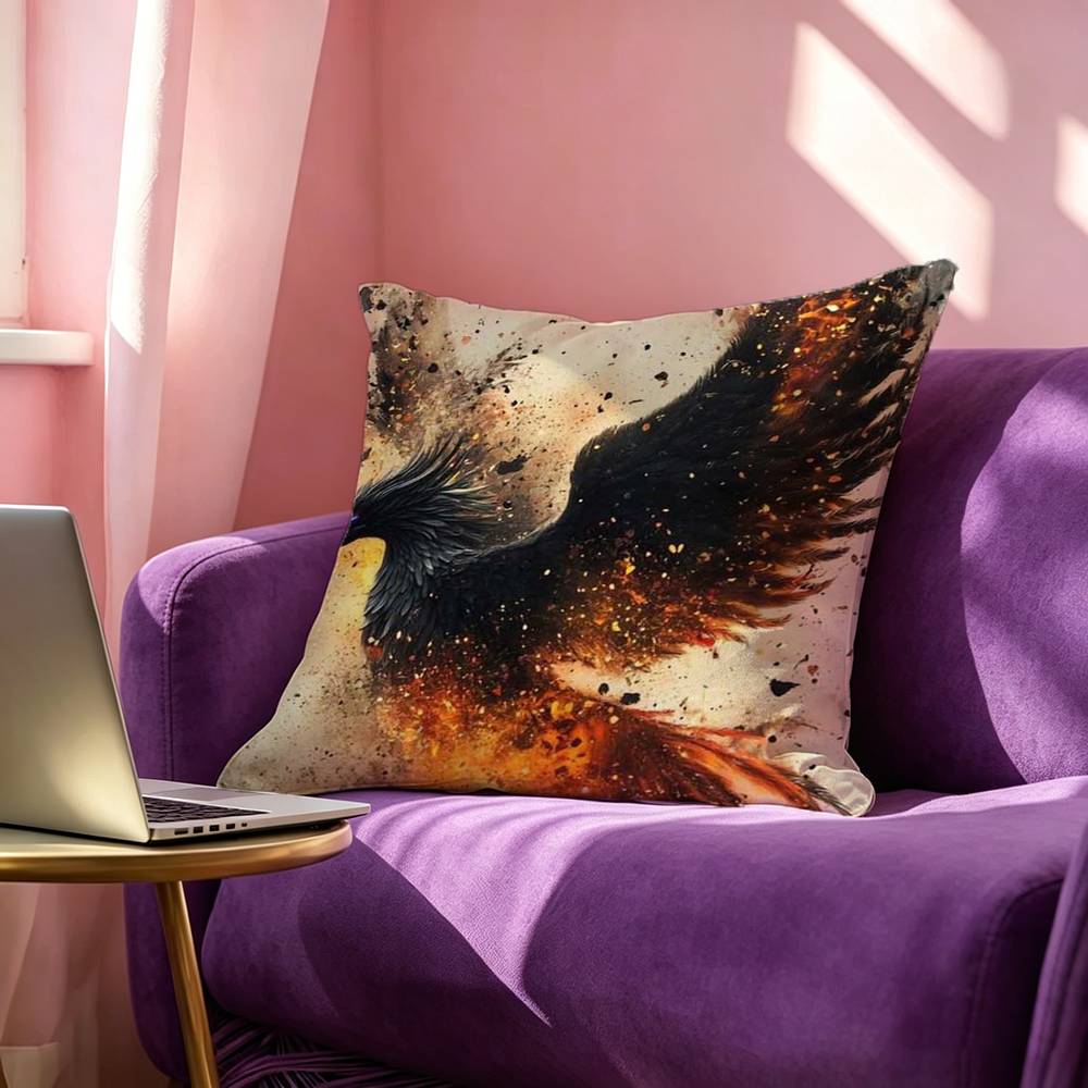 Cool P-Phoenix Square Double-Sided printed Pillow Case Bedroom Bedside Pillow Sofa Cushion Cover