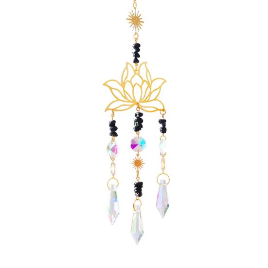 Wind Chimes, with Glittering Crystal Pendant, Easy-to-Hang Decorative Suncatcher Wind Chime, for Home Garden Balcony Window Decor One Size I
