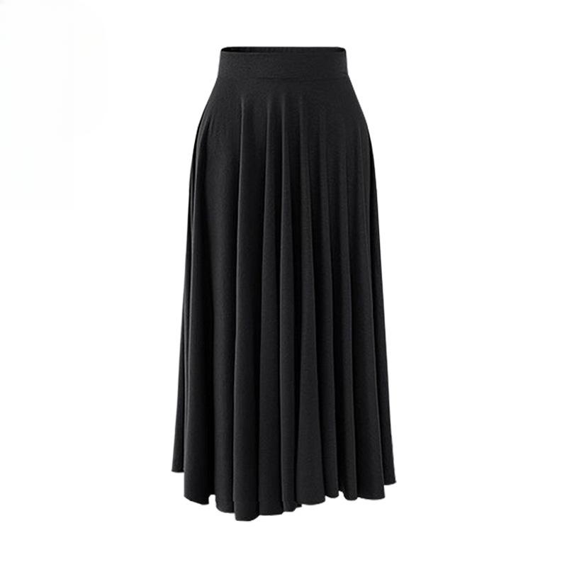 Summer New Loose Large Size Skirt Medium and Long Big Swing Skirt High Waist Pleated Umbrella Skirt