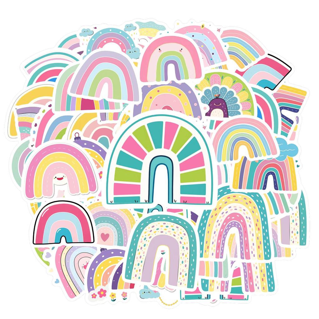 35pcs Whimsical Hearts Stickers Cartoon Nature Stickers Stationery Stickers For Guitar Laptop Helmet Skateboard DIY