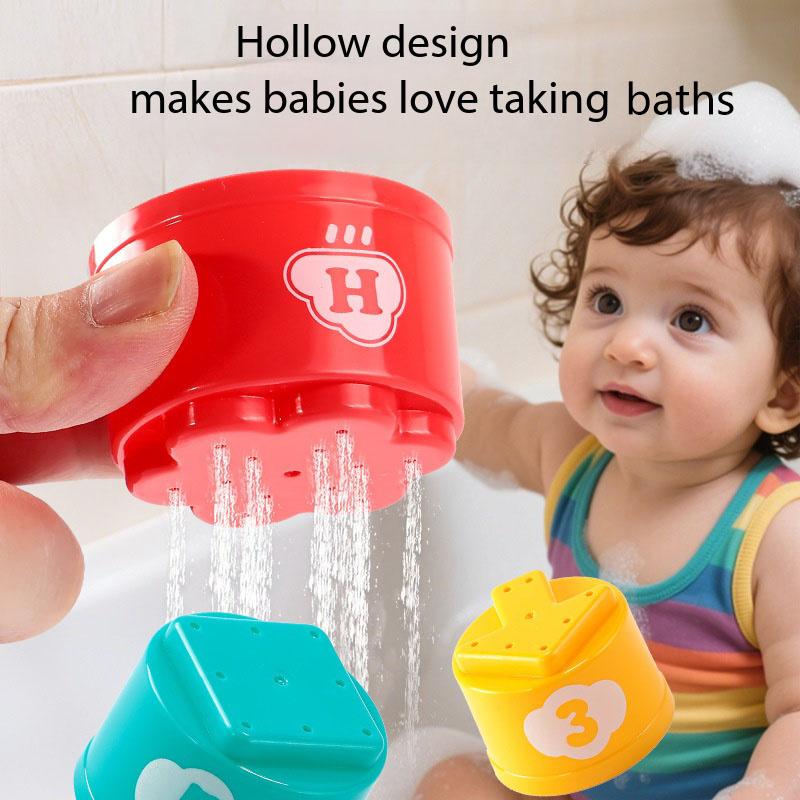Hot Stacking Cups Fold Cup Early Education Sensory Puzzle Toy Learning While Playing Multi-Cognition Indoor Outdoor Water Play