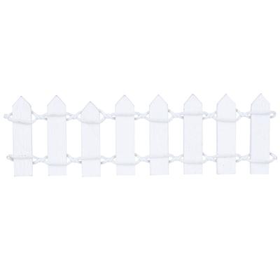 Lovely Wooden Fence Garden Ornament Accessory Plant Pots Fairy Scenery Decor White