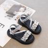 Girls Sandals Summer 2025 New Girls Summer Shoes Summer Roman Shoes Children's Shoes Soft Sole Princess Shoes Older Children