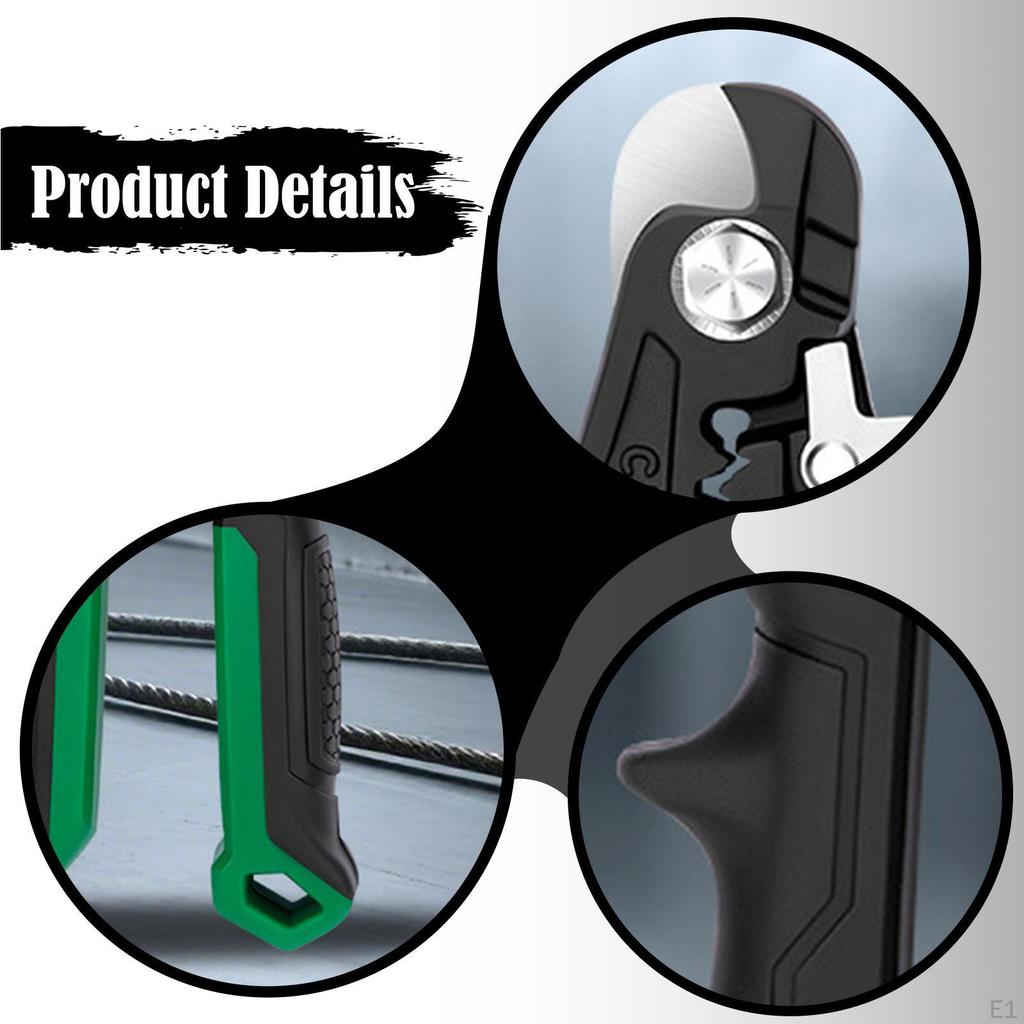 7 Inch Wire Rope Cable Cutter Compact Cutting Tool Clippers for Crafts Crafting, Fence Floral