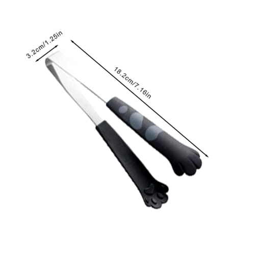 Cat Tongs - Stainless Steel Cat Paw Tongs with Rubber Food Tongs | Versatile and Durable Stainless Steel Tongs with Silicone Tips, Heat-Resistant, Per