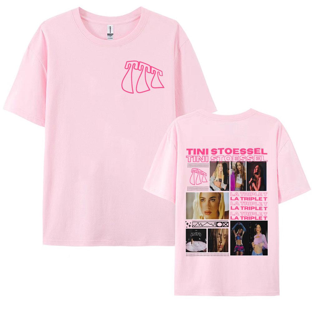 Singer TINI STOESSEL La Triple T Album Tour Tee Shirt Fashion Aesthetic High Street T Shirt Unisex Women Casual 100 Cotton Tshirt