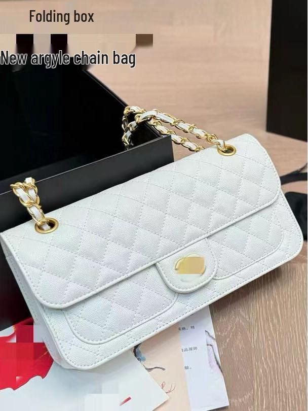 Frühjahr 2025 Damen-Kettenbeutel: Modische Crossbody-Tasche mit Rautenmuster und Schloss