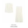 Kaslead New Women Clothes Western Style Fashion Tube Top Loose Small Top Slimming Wide Leg Pants