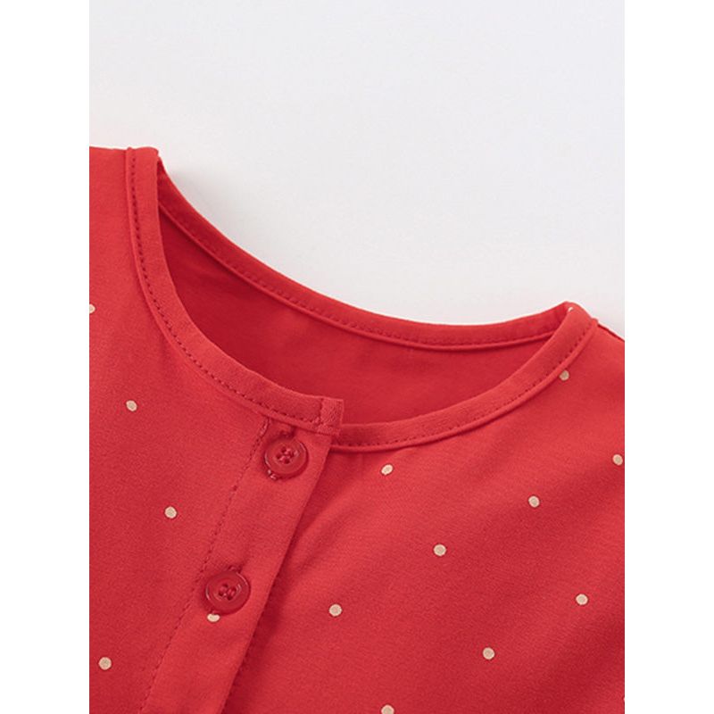 25 New Autumn Outfits for Girls, Red Christmas Deer Long-Sleeve Dress, Baby Pure Cotton Autumn Toddler T-Shirt Princess Dress 6
