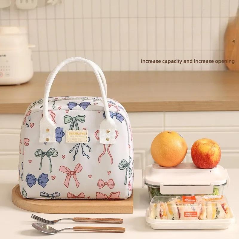 Portable Thermal Insulation Bag Camping Picnic Bag Large-capacity Office Worker Packing Lunch Bento Bag Lunch Box Bag