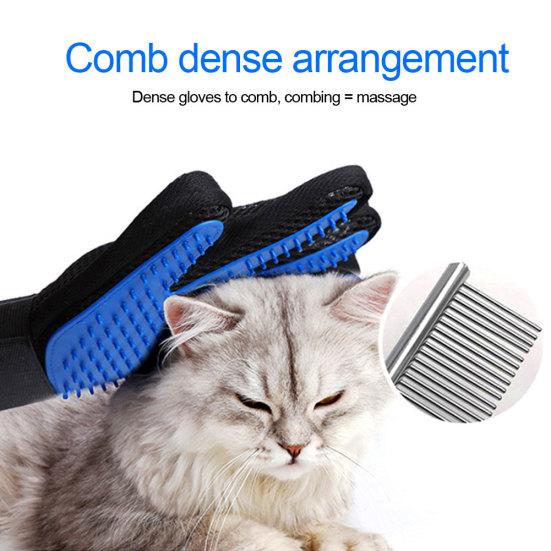 Silicone Pet Dog Cat Massage Gloves Grooming Cleaning Hair Removal Brush Comb