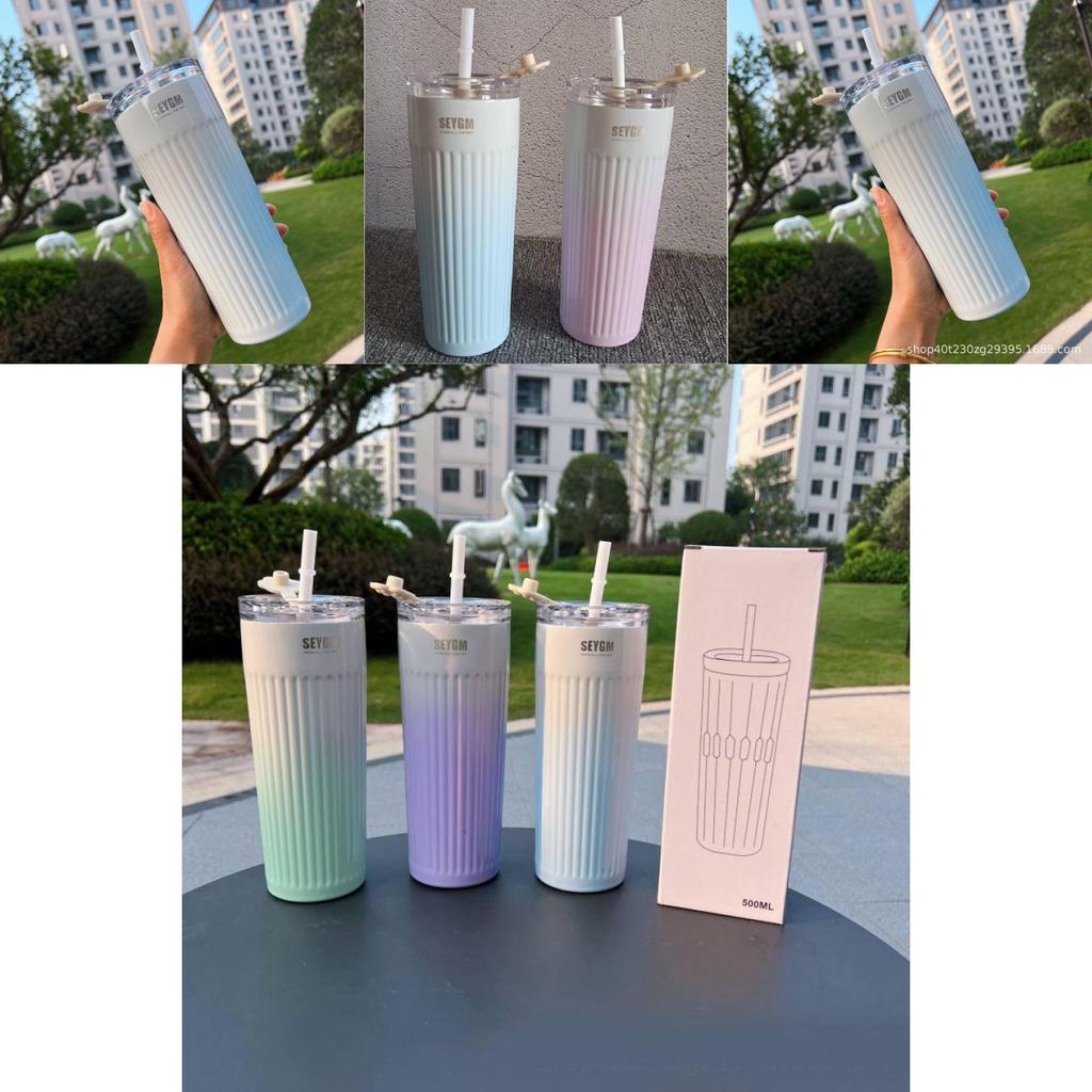 Modern And Minimalist Large Capacity 500ml Coffee Mug For Car Use With Double Wall Insulation