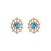 Premium Cooling S925 Sterling Silver Plated 18K Gold Natural Colored Treasure Stud Earrings, Wind Niche Jewelry Does Not Fade