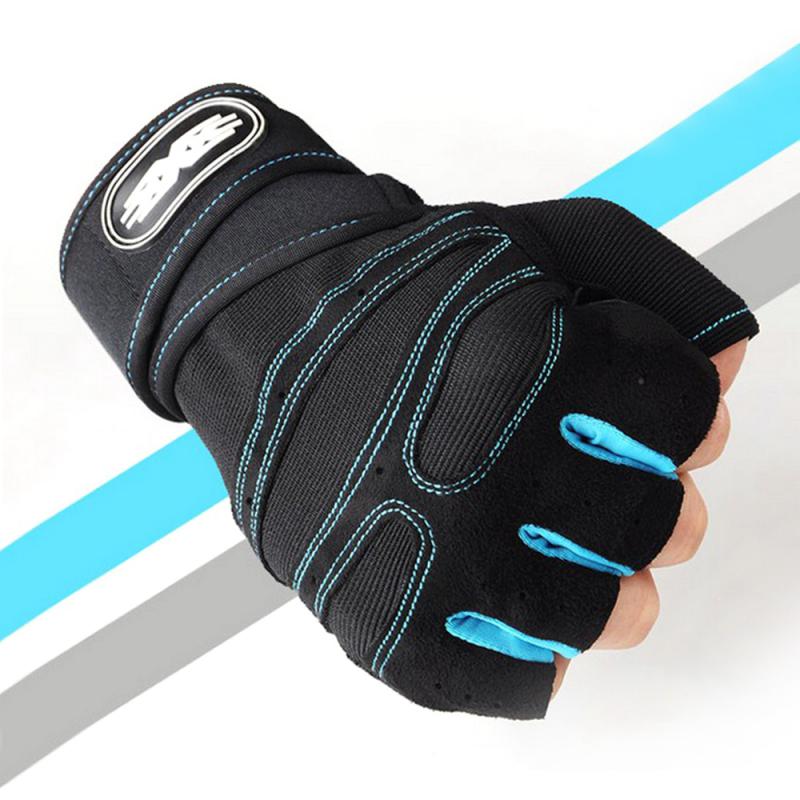 Gym Fitness Heavyweight Training Gloves Men and Women Body Building Half Finger Non-Slip Gloves Wrist Support Weightlifting Athletic