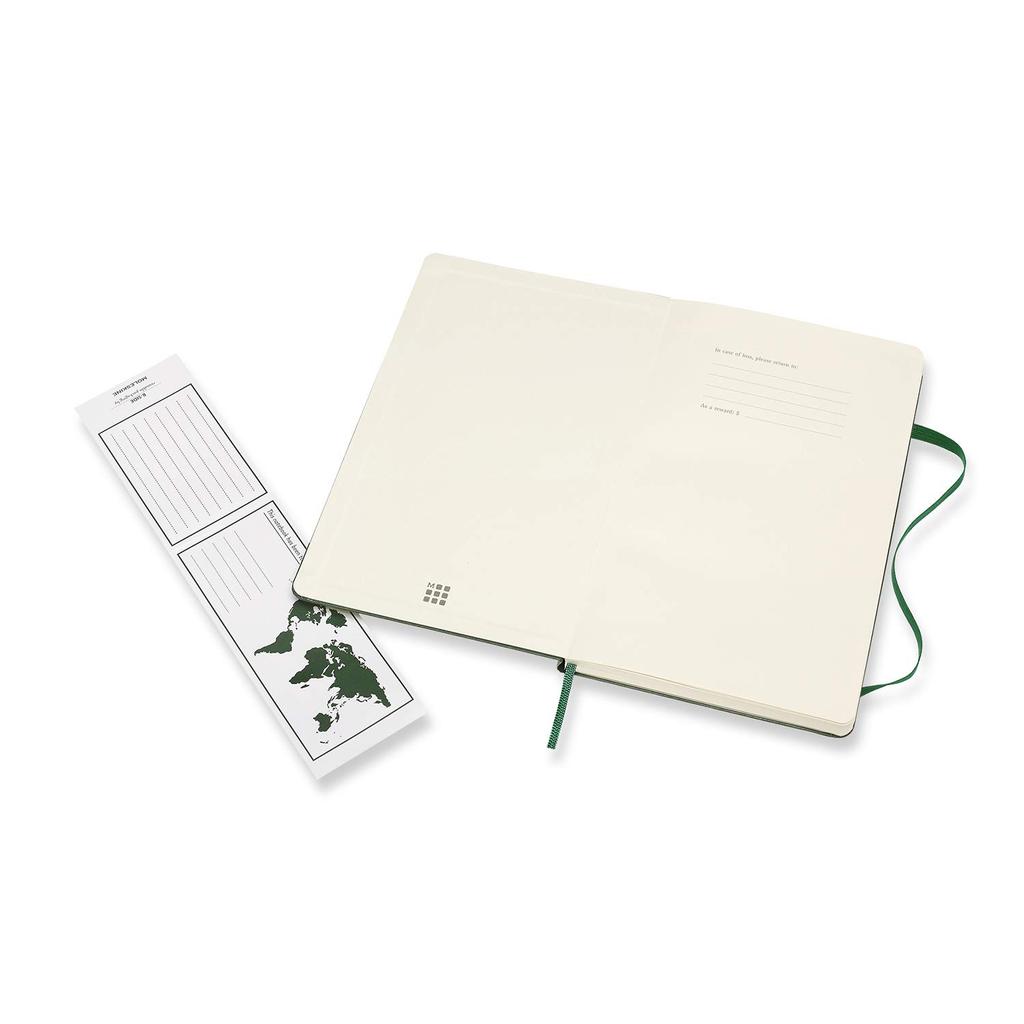 Moleskine Notebook Classic Notebook Hardcover Plain Large Size Wide X 21cm Myrtle Green QP062K15 (13cm Long)